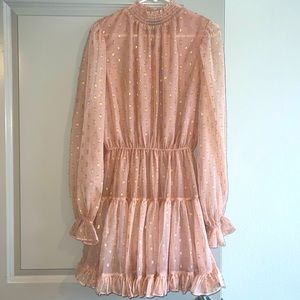 Aqua long sleeve dress